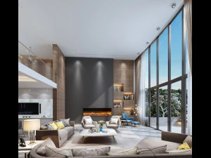 modern living room 3D Model