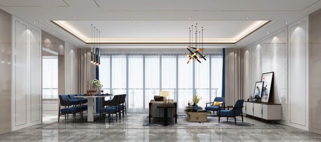 modern living room Modelo 3D .c4d .max .obj .3ds .fbx .stl .blend 
