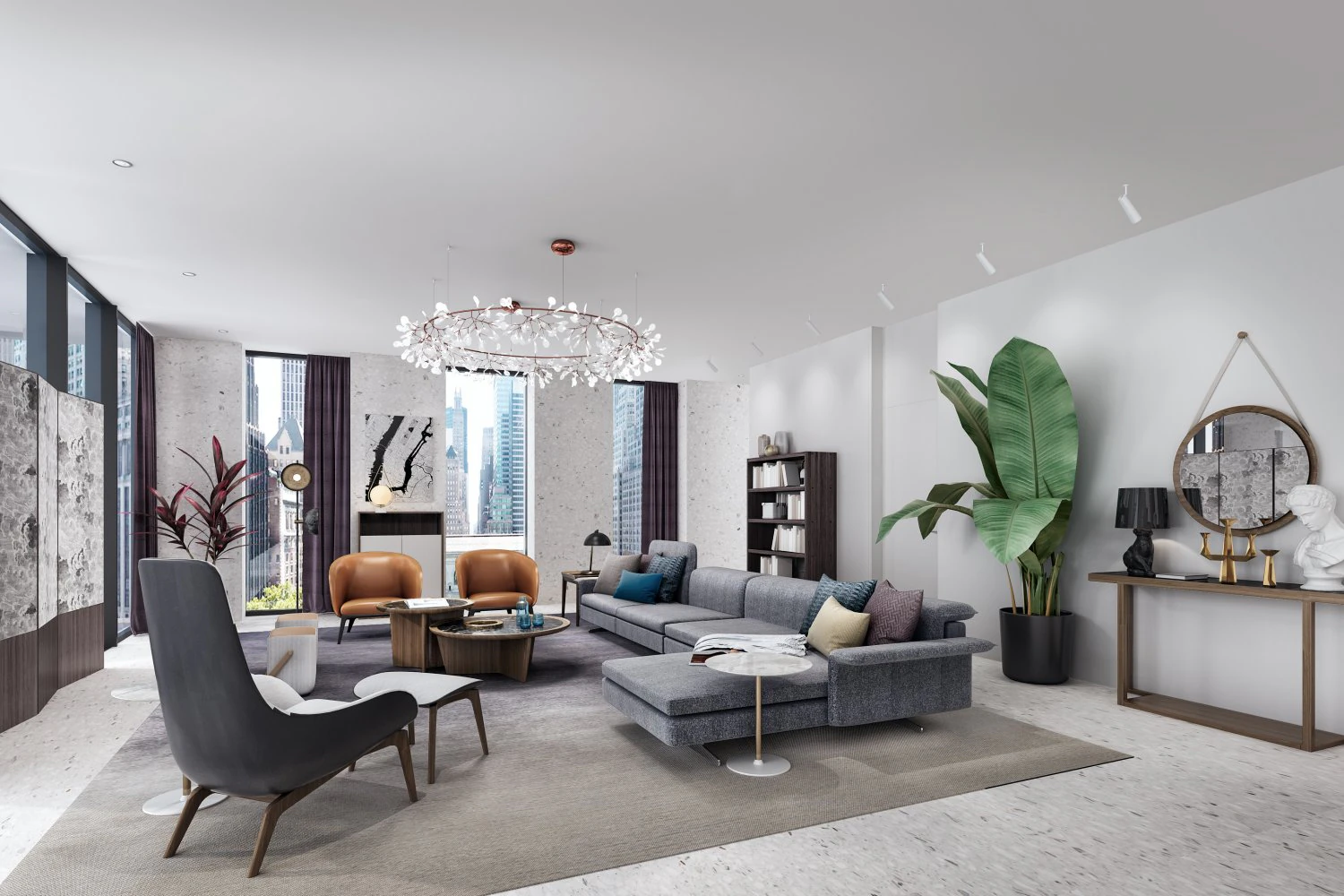 modern living room 3D Model .c4d .max .obj .3ds .fbx .stl .blend 