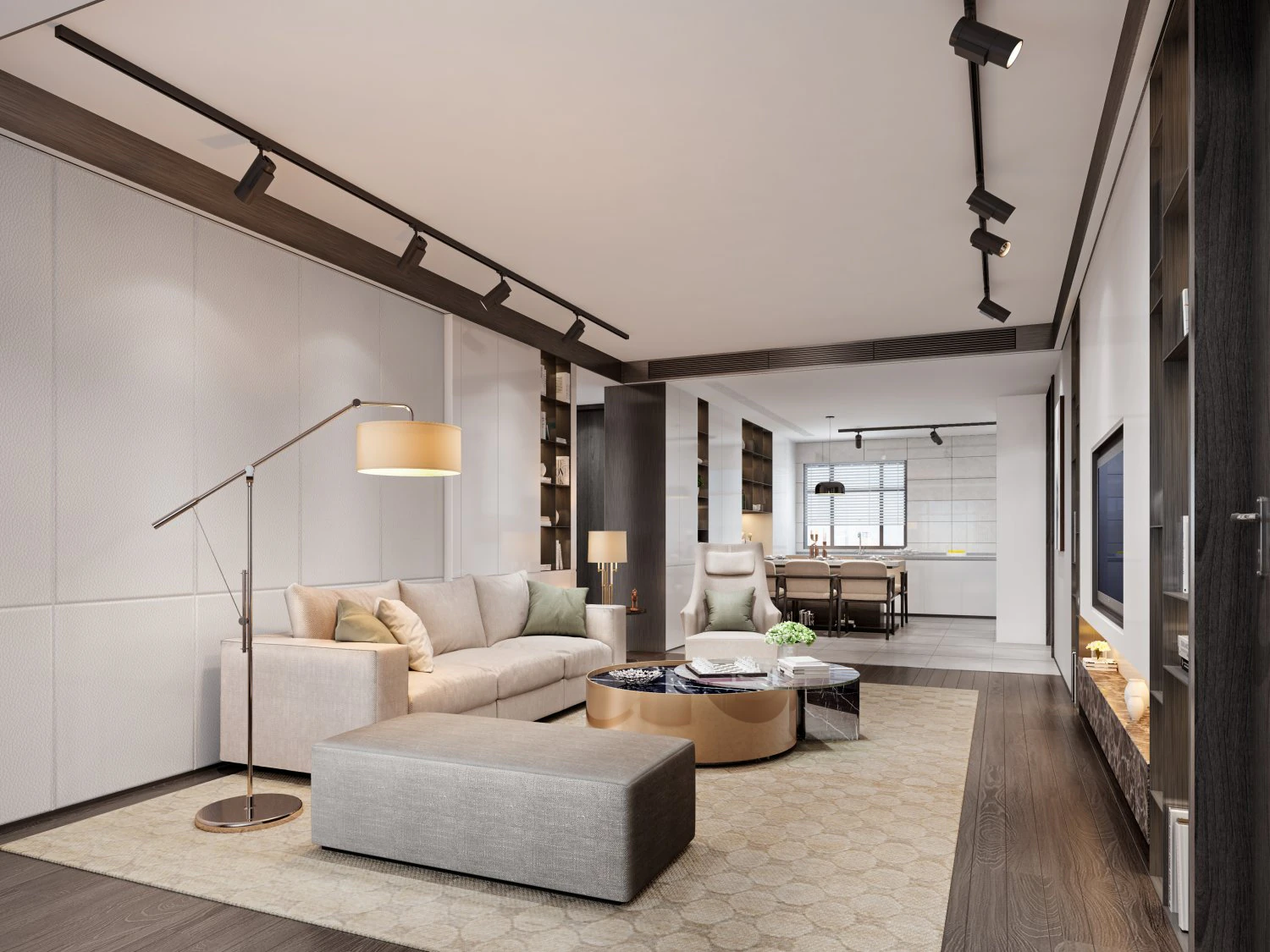 modern living room 3D Model .c4d .max .obj .3ds .fbx .stl .blend 