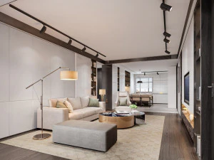 モダンなリビングルーム 3Dモデル