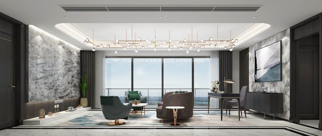 modern living room 3D Model .c4d .max .obj .3ds .fbx .stl .blend 