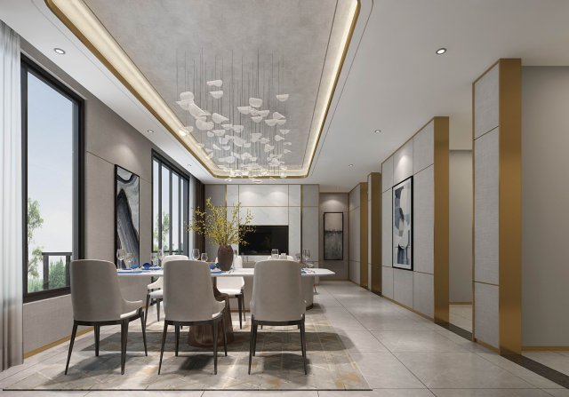 modern living room 3D Модель .c4d .max .obj .3ds .fbx .stl .blend 