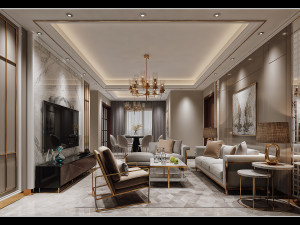 modern living room 3D 모델