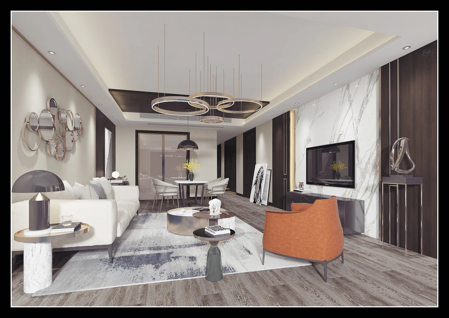 modern living room 3D Model .c4d .max .obj .3ds .fbx .stl .blend