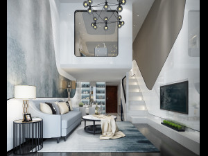 modern living room 3D Model