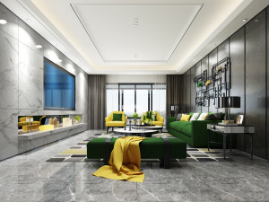 modern living room 3D Model
