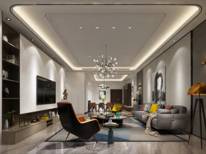 モダンなリビングルーム 3Dモデル