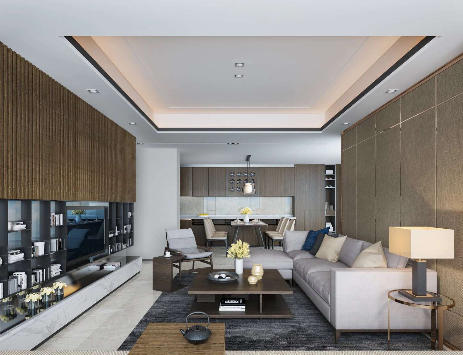 modern living room 3D Model .c4d .max .obj .3ds .fbx .stl .blend 