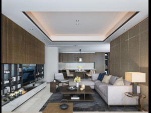 modern living room 3D Model