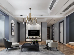 sala de estar moderna Modelo 3D