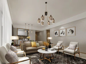 sala de estar moderna Modelo 3D