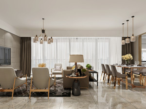 modern living room Modello 3D