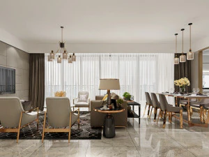 modern living room 3D Model