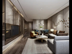 nowoczesny salon Model 3D