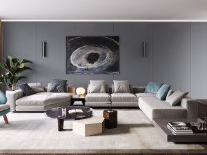 modern living room Modelo 3D