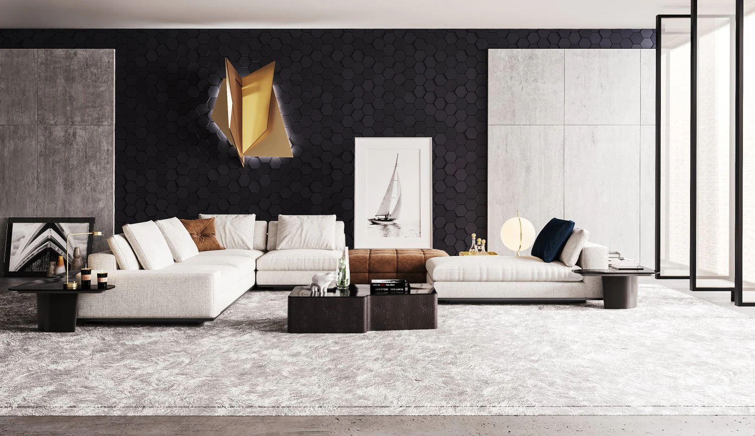 modern living room 3D Model .c4d .max .obj .3ds .fbx .stl .blend