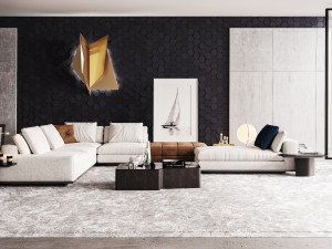 modern living room Modèle 3D