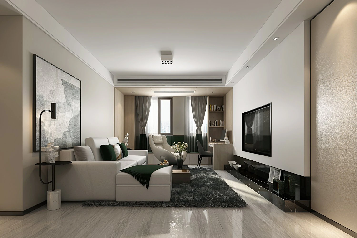 modern living room 3D Model .c4d .max .obj .3ds .fbx .stl .blend