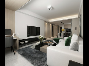 modern living room 3D मॉडल