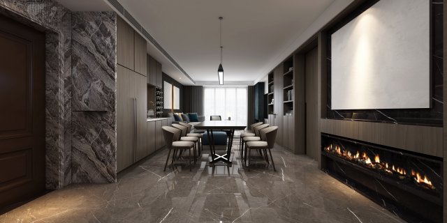 modern living room Modelo 3D .c4d .max .obj .3ds .fbx .stl .blend 