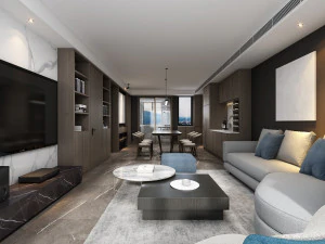 modern living room 3D Model