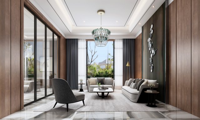 modern living room 3D Model .c4d .max .obj .3ds .fbx .stl .blend 