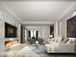 modern living room 3D Model