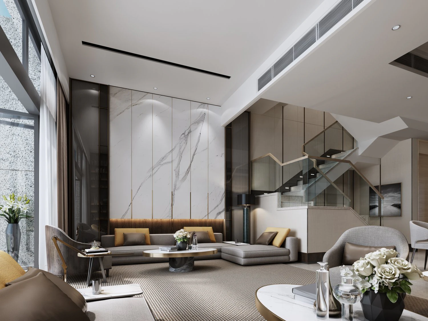 modern living room 3D Model .c4d .max .obj .3ds .fbx .stl .blend