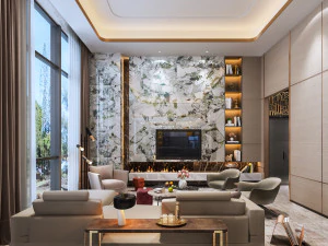 현대적인 거실 3D 모델