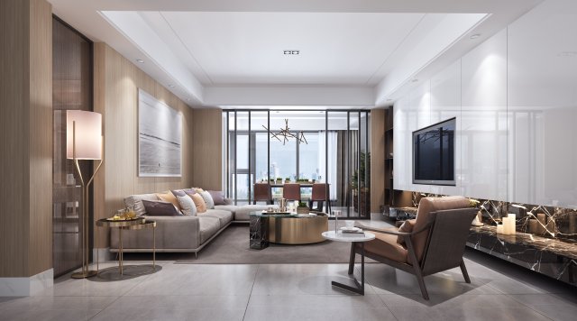 modern living room Model 3D .c4d .max .obj .3ds .fbx .stl .blend 