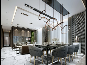 modern living room 3D Model