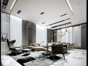 modern living room 3D Model