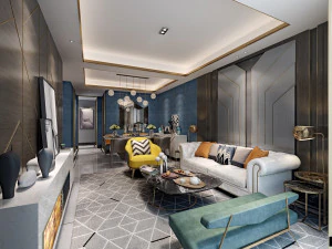 sala de estar moderna Modelo 3D