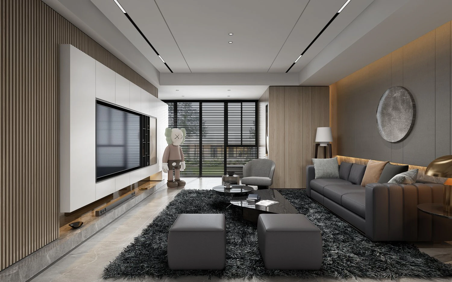 modern living room 3D Model .c4d .max .obj .3ds .fbx .stl .blend 
