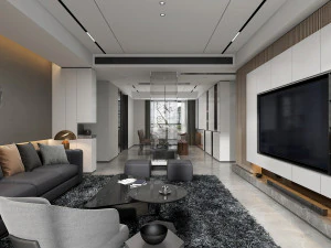 modern living room 3D Model