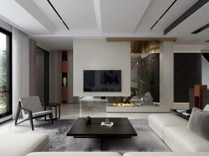 modern living room 3D Model