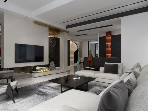 modern living room 3D 모델