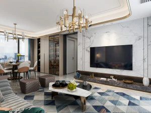 モダンなリビングルーム 3Dモデル