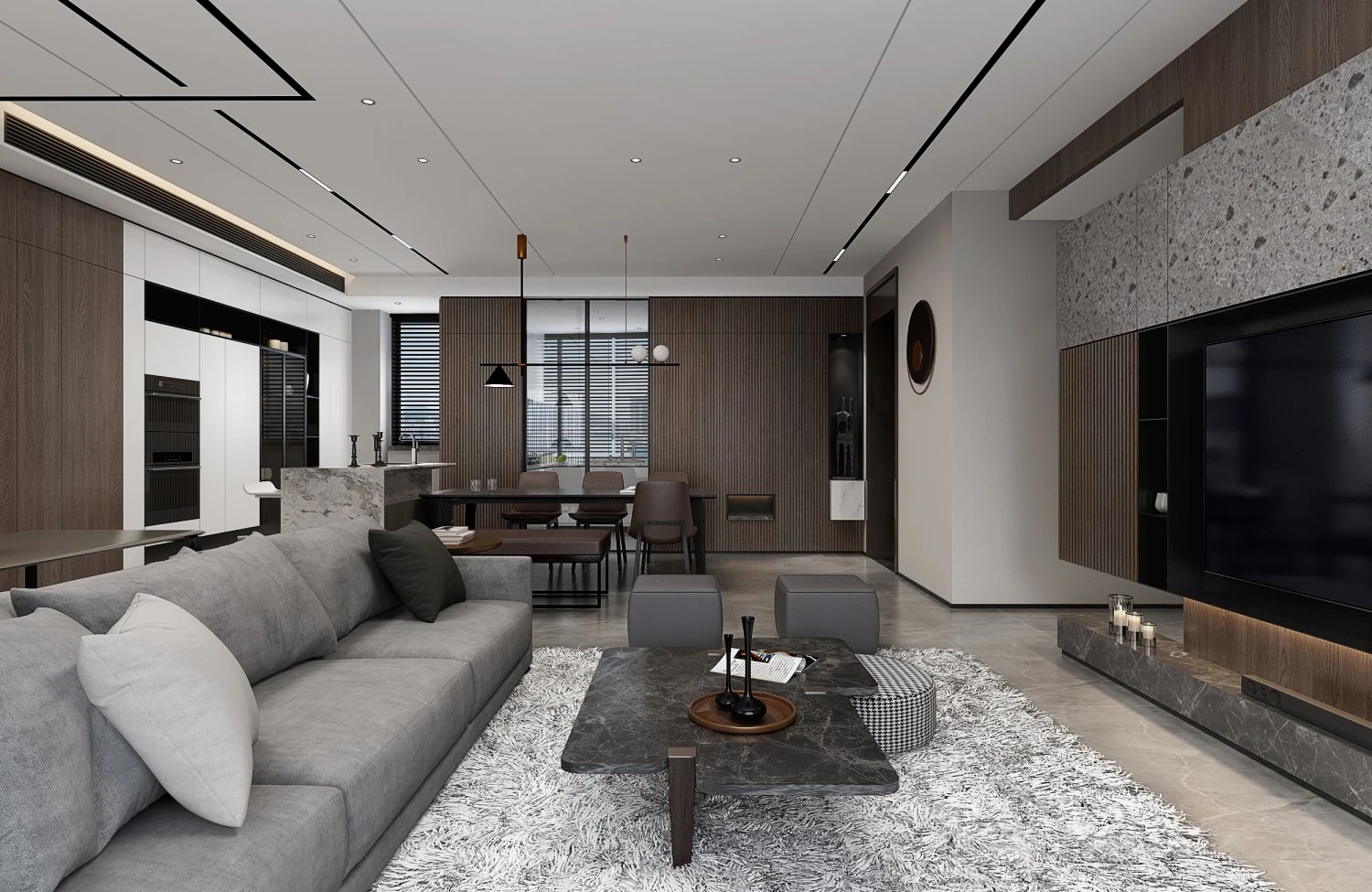 modern living room 3D Model .c4d .max .obj .3ds .fbx .stl .blend 
