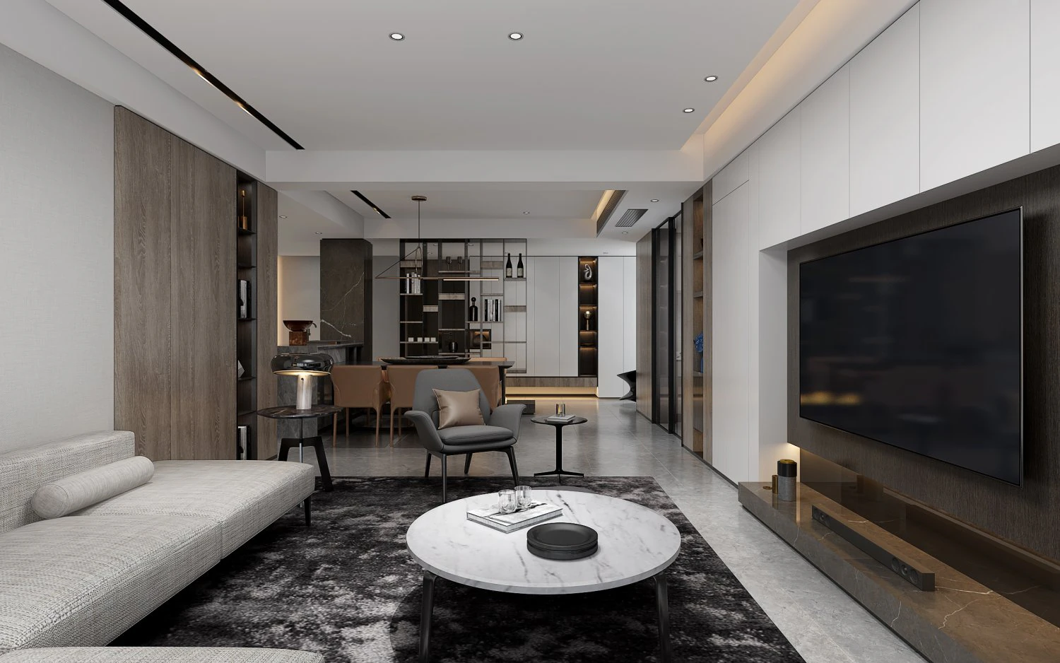 modern living room 3D Model .c4d .max .obj .3ds .fbx .stl .blend