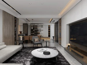 modern living room 3D Model