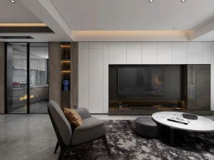modern living room 3D Model