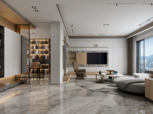 modern living room 3D Model
