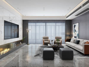 modern living room 3D Model
