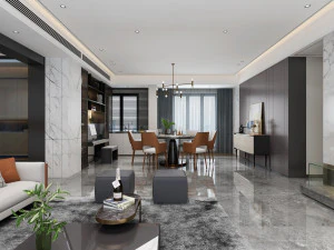modern living room 3D Model