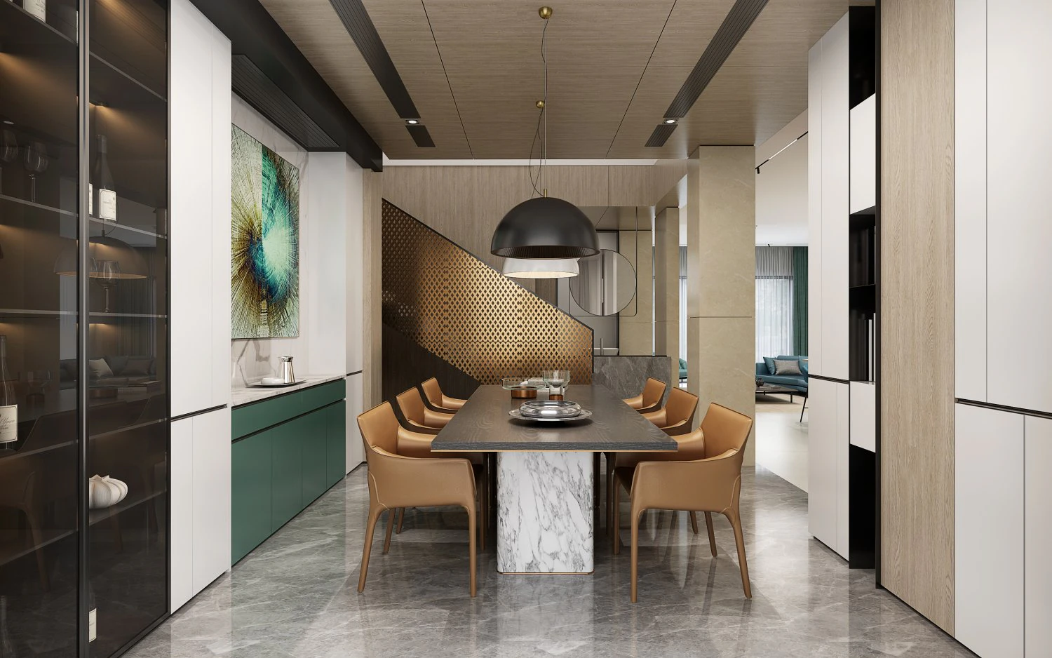 sala de estar moderna Modelo 3D .c4d .max .obj .3ds .fbx .stl .blend 