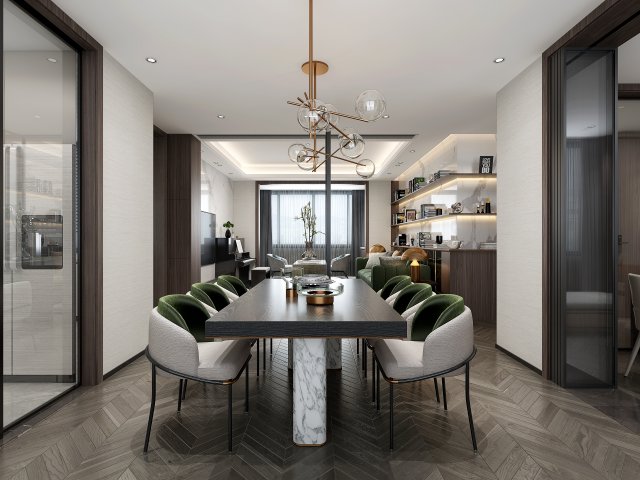 modern living room 3D Model .c4d .max .obj .3ds .fbx .stl .blend 