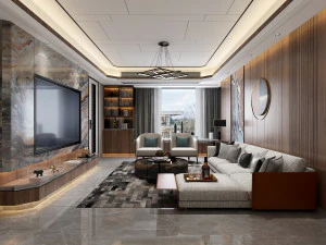 modern oturma odası 3D Model