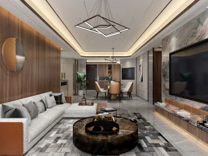 modern living room 3D Model